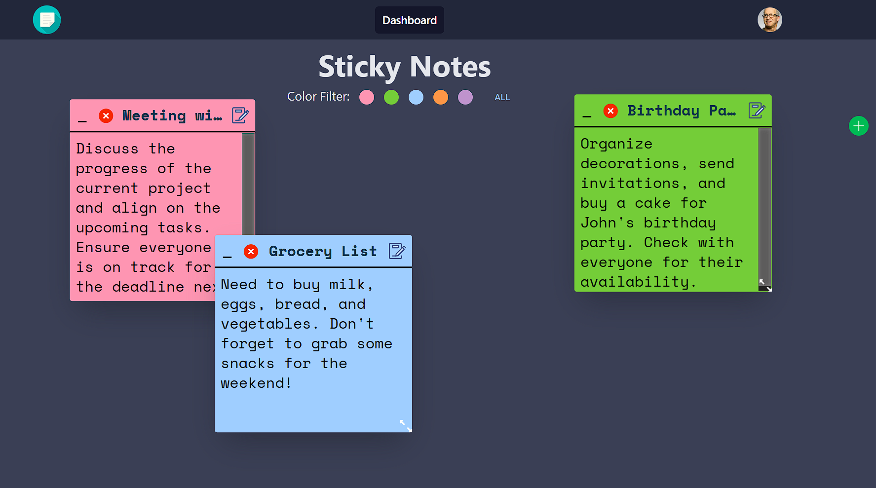 Sticky Note